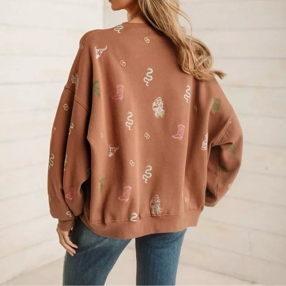 Sterling & Stitch Western Graphic Sweatshirt – Size Large, Gently Used - Picture 4 of 12